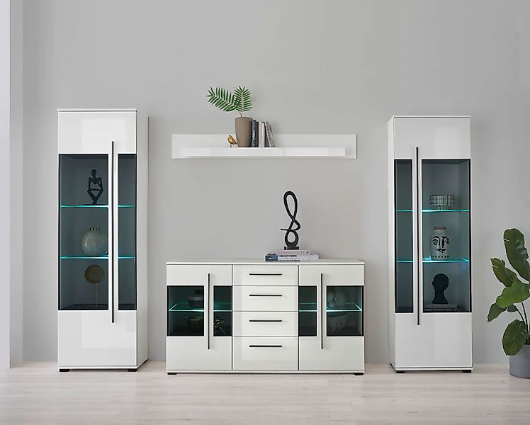 INOSIGN Wohnwand "Cantara" Set, 4 Stk. tlg. enthält zwei Vitrinen, ein Side günstig online kaufen