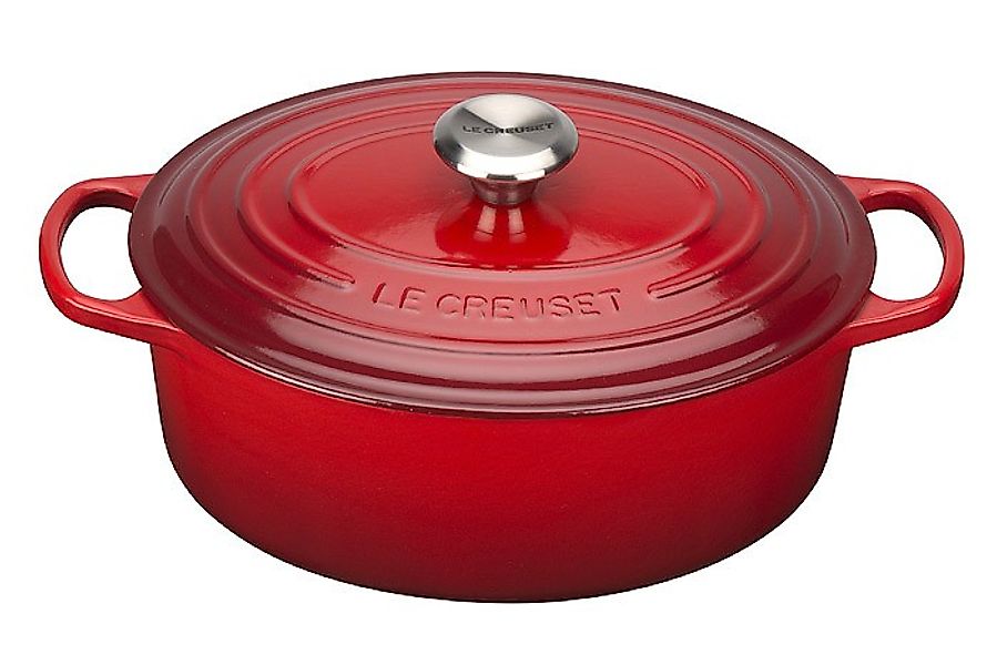 Le Creuset Bräter Signature Oval Gusseisen Kirschrot 31cm günstig online kaufen