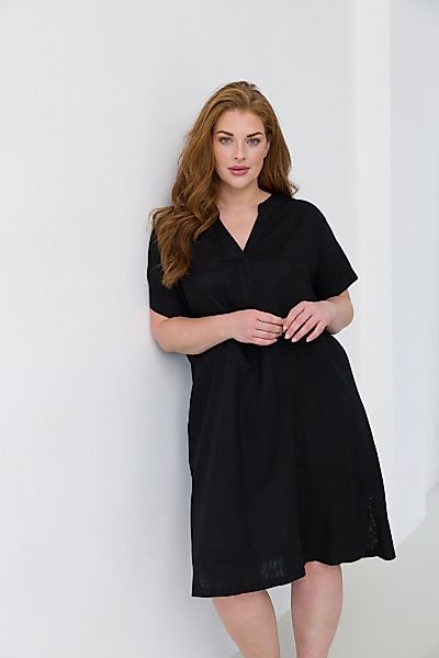 Base Level Curvy Tunikakleid "Yacinthe" Sommerkleid mit Leinen günstig online kaufen