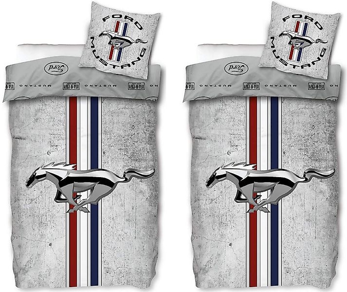 SkyBrands Bettwäsche Ford Mustang - Partner-Bettwäsche-Set für 2 Personen, günstig online kaufen