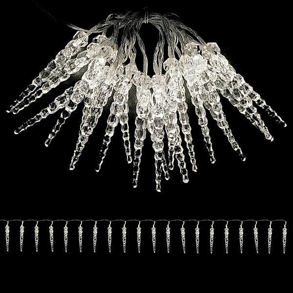 Mojawo Lichtervorhang LED Eiszapfen Lichterkette warmweiß günstig online kaufen