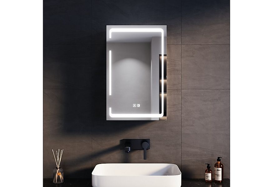 SONNI Badezimmerspiegelschrank Doppeltüriger Badspiegelschrank mit 3 Farbli günstig online kaufen