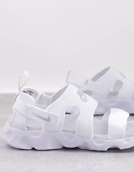 Nike – Owaysis – Slider-Sandalen in Weiß günstig online kaufen