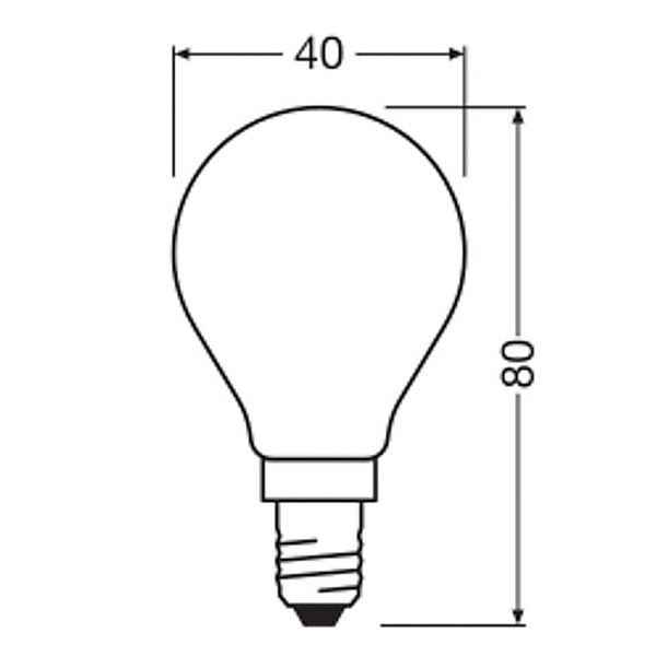 OSRAM LED-Leuchtmittel Tropfen, E14, 3,4 W, matt 2.700 K dim günstig online kaufen
