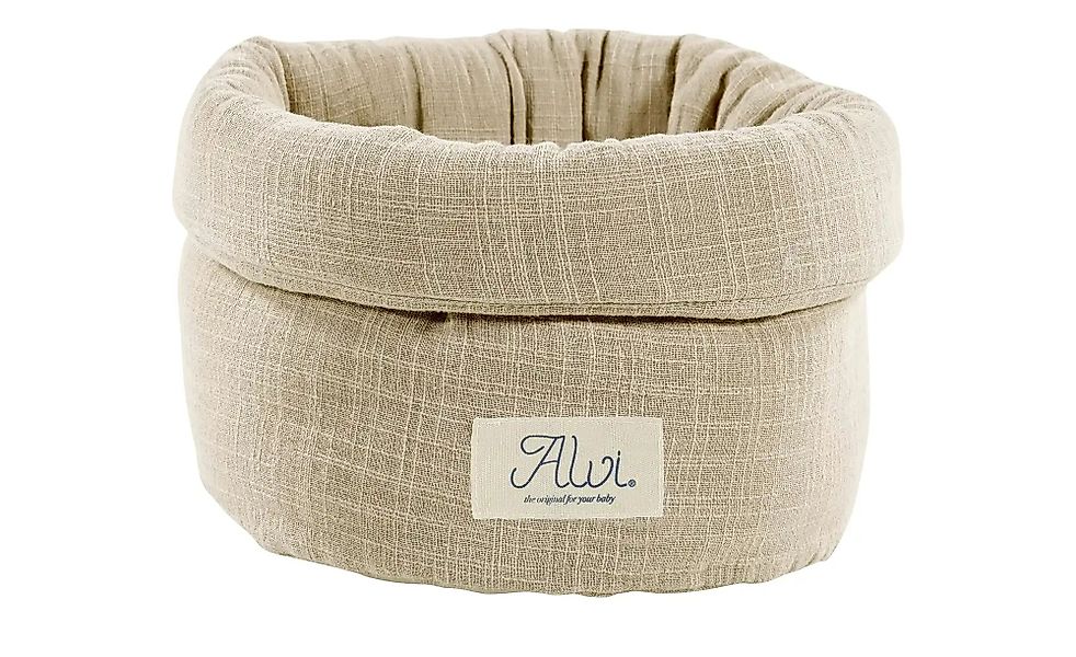 Alvi Utensilo  Slub Muslin ¦ beige ¦ Baumwolle,Polyester Ø: 19 Aufbewahrung günstig online kaufen