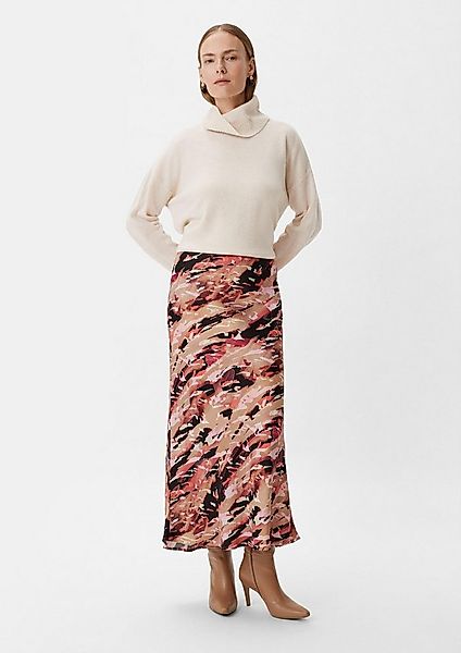 comma Maxirock Rock Langer Satinrock aus Viskosemix günstig online kaufen