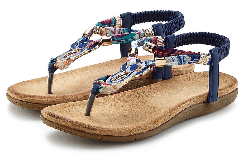 LASCANA Zehentrenner Sandale, Pantolette mit Stretcheinsatz günstig online kaufen