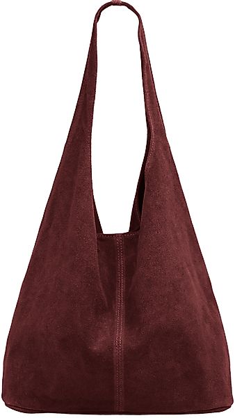 Caspar Schultertasche große Damen Wildleder Tasche günstig online kaufen