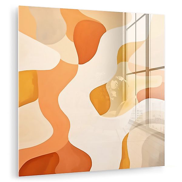 MuchoWow Acrylglasbild Orange - Abstrakt - günstig online kaufen