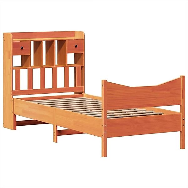 vidaXL Massivholzbett ohne Matratze Wachsbraun 75x190 cm Kiefernholz 332340 günstig online kaufen