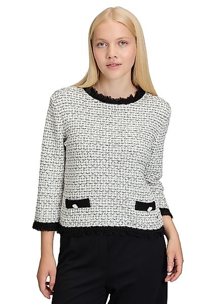 Betty&Co Strickpullover Damen Strickpullover mit Fransen günstig online kaufen
