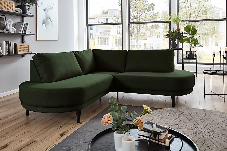 ATLANTIC home collection Ecksofa "Ronny L-Form", mit Wellenunterfederung, o günstig online kaufen