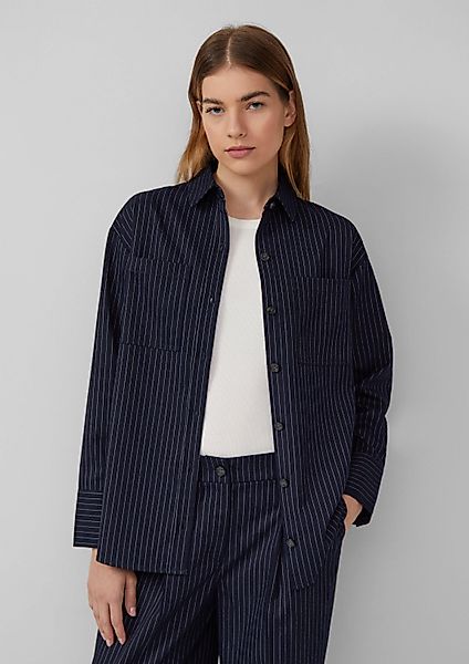 s.Oliver Hemdjacke Indoor-Jacke Overshirt mit Nadelstreifen günstig online kaufen