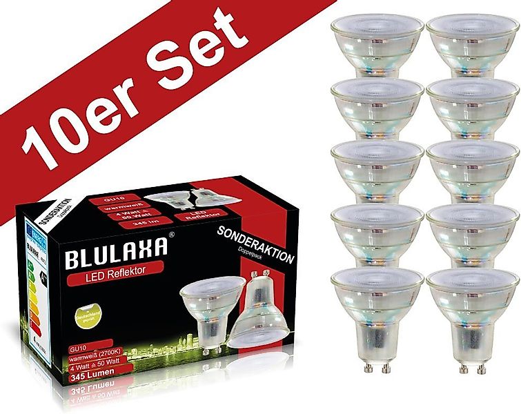 BLULAXA LED-Leuchtmittel Retro Multi, GU10, 10 St., Warmweiß, 10er-Set, Pro günstig online kaufen