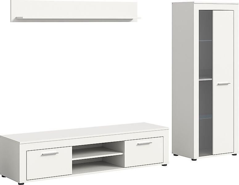 INOSIGN Wohnwand »Aosta, Breite 235cm, bestehend aus Lowboard, Wandboard, V günstig online kaufen