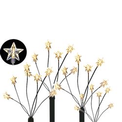 Mojawo Lichtervorhang 4er Set LED-Gartenleuchtstäbe mit günstig online kaufen