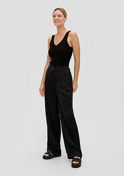 s.Oliver Stoffhose Regular: Wide-Leg-Hose aus Satin günstig online kaufen