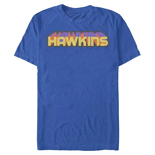 Netflix - Stranger Things - Hawkins 3D Text - Männer T-Shirt günstig online kaufen