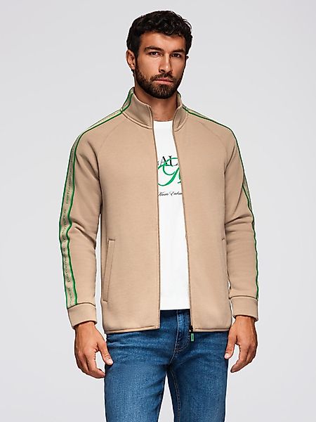 OMBRE Sweatjacke Herren-Sweatjacke mit Streifenbändern und günstig online kaufen