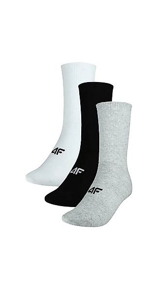 4F Sportsocken U353 Casual Crew schwarz/weiss/grau - 3 Paar günstig online kaufen