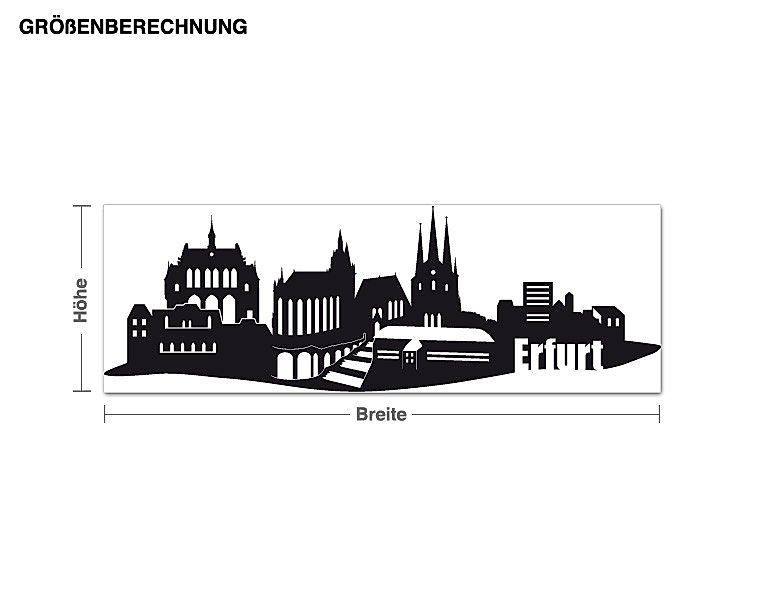 Wandtattoo Skyline von Erfurt mit Schriftzug günstig online kaufen