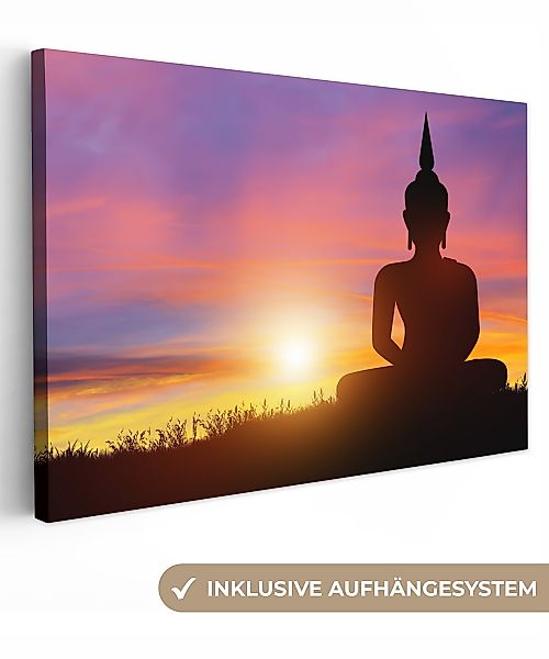 OneMillionCanvasses® Leinwandbild Sonnenuntergang - Horizont - günstig online kaufen