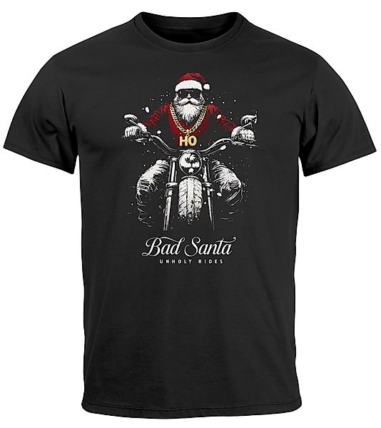 Neverless Print-Shirt Herren T-Shirt Weihnachten Bad günstig online kaufen