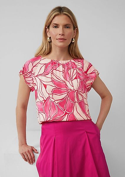 s.Oliver Kurzarmbluse Bluse Weiche Viskosebluse mit günstig online kaufen