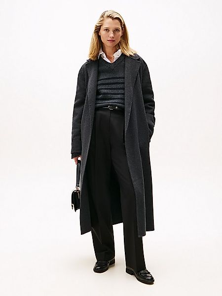 Tommy Hilfiger Wollmantel DF WOOL REG BELTED MIDI COAT mit Wolle günstig online kaufen