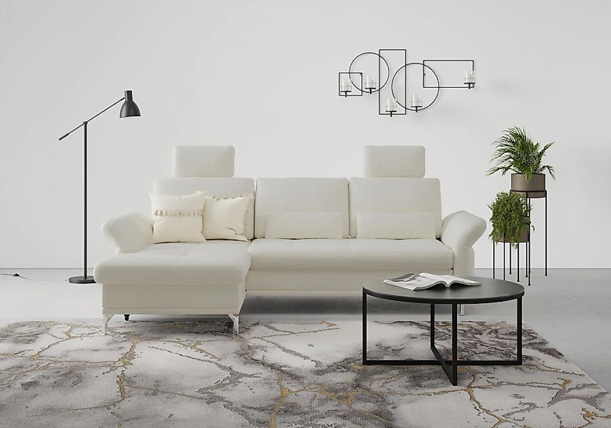 Home affaire Ecksofa "Palm Beach L-Form" Federkern, mit Sitztiefenverstellu günstig online kaufen