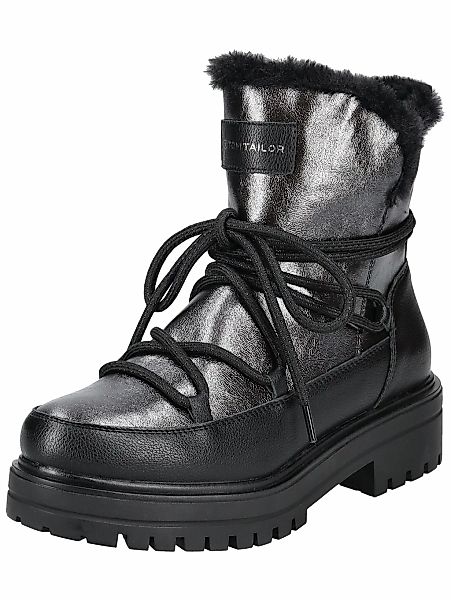 TOM TAILOR Schnürstiefelette "Tom Tailor Stiefelette Lederimitat/Textil" günstig online kaufen