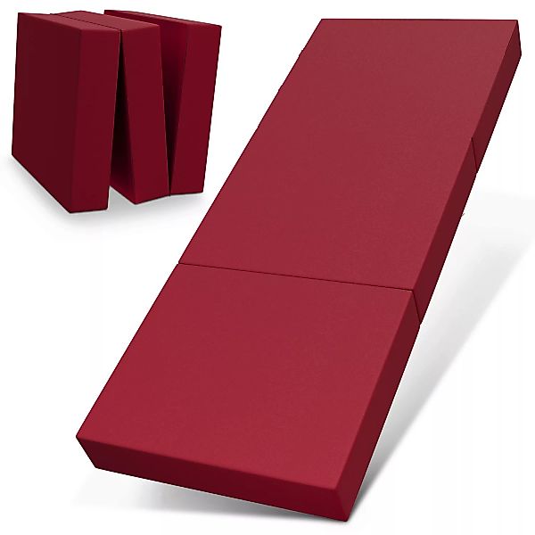 Bestschlaf Klappmatratze Gästematratze, 75x195x15 cm, rot günstig online kaufen