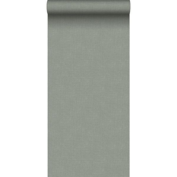 Sanders & Sanders Tapete Leinen Optik Olivgrün 53 Cm X 10 M 640433 günstig online kaufen