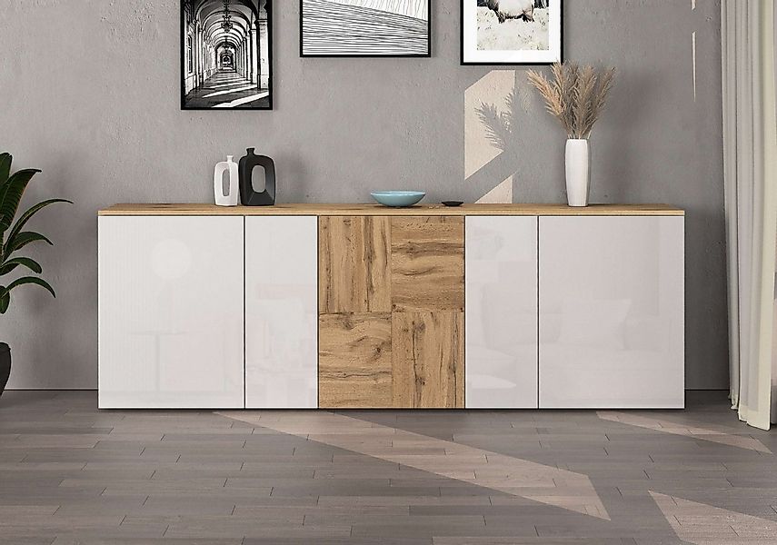 OTTO home Sideboard ISEO, Kommode, Schrank, Sideboard, Lowboard, 6 Fächer, günstig online kaufen