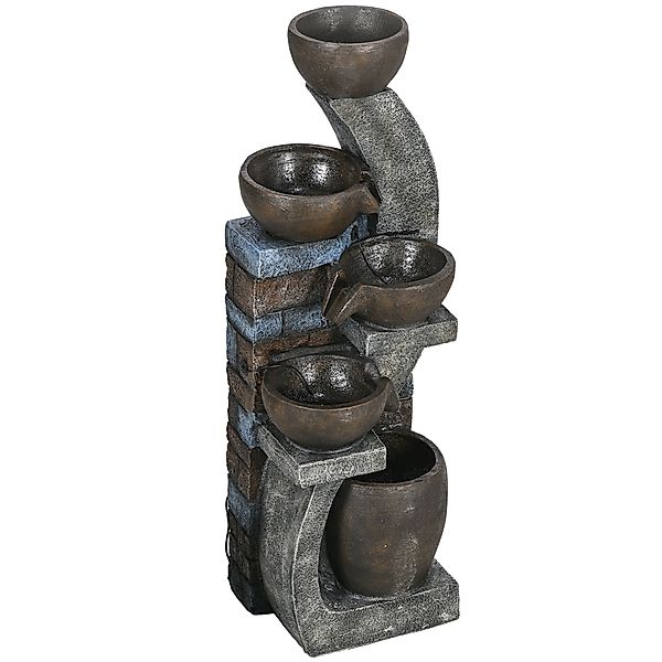 Outsunny Gartenbrunnen, Solar Springbrunnen, Zierbrunnen mit LED-Beleuchtun günstig online kaufen