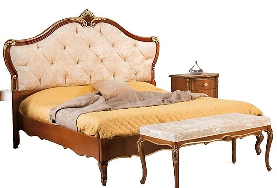 JVmoebel Bett Möbel Doppelbett Naturholz Schlafzimmer Möbel Betten Möbel It günstig online kaufen