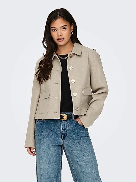 JDY Kurzjacke "JDYCALLIE LIFE SHORT JACKET OTW HAB NOOS" Kunstfaser günstig online kaufen