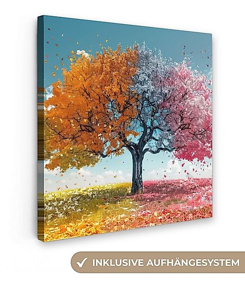 OneMillionCanvasses® Leinwandbild Baum - Bunt - Natur - Baum des Lebens, Fo günstig online kaufen