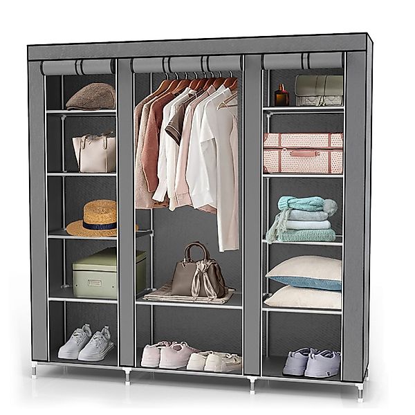 Intirilife Kleiderschrank (Faltschrank 150x175x45 cm in günstig online kaufen