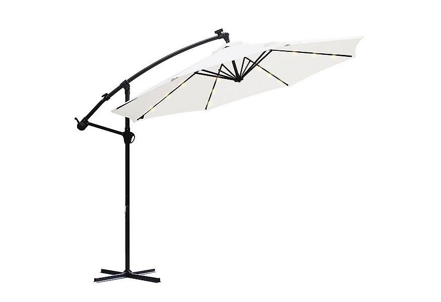 Sekey Sonnenschirm Ø300cm Ampelschirm mit Kreuzständer, Gartenschirm mit Ku günstig online kaufen