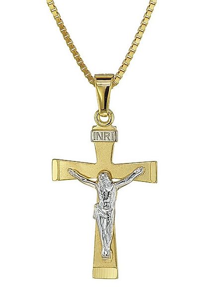 trendor Kette mit Anhänger Kruzifix Gold 333/8 Karat mit plattierter günstig online kaufen