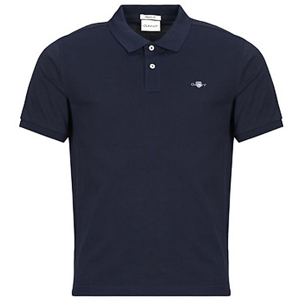 Gant Poloshirt aus Baumwolle Farbe dunkelblau Größe: 3XL günstig online kaufen