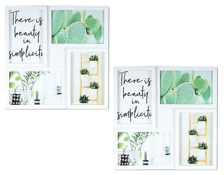 Levandeo® Bilderrahmen Collage, 2er Set Bilderrahmen 8 Fotos 10x15cm Foto A günstig online kaufen