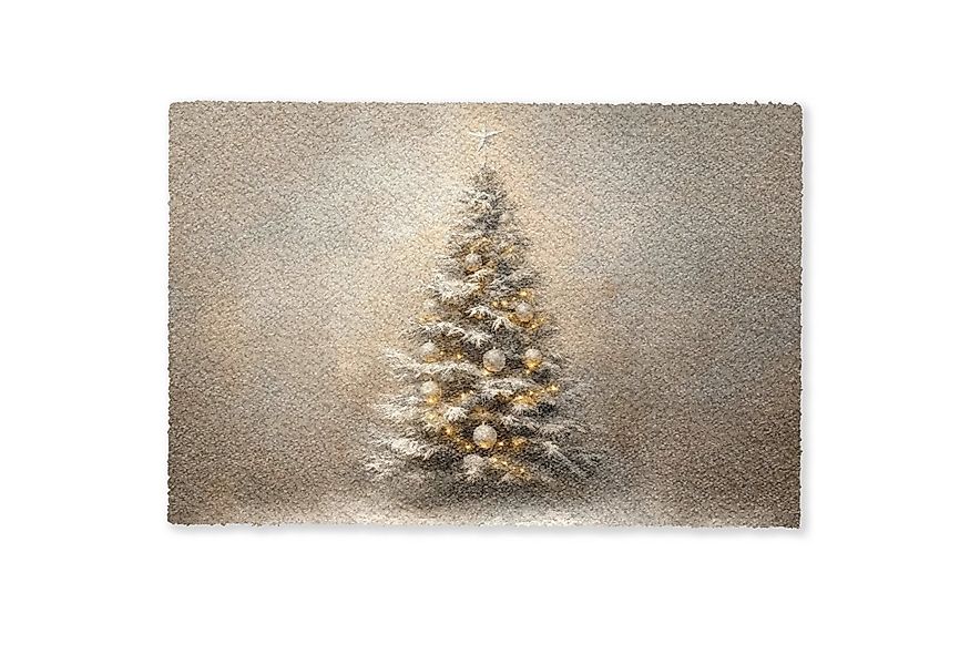 MuchoWow Fußmatte Weihnachten - Weihnachtsbaum - Schnee - Kunst, Rechteckig günstig online kaufen