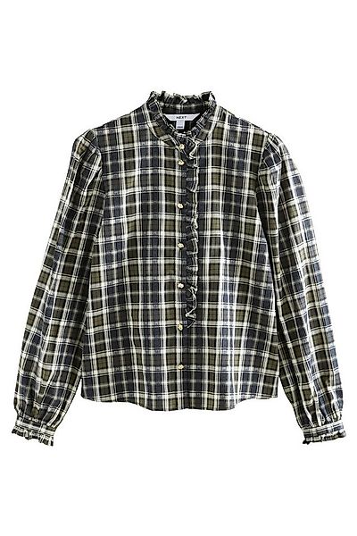 Next Langarmhemd Langärmelige Bluse mit Rüschenausschnitt (1-tlg) günstig online kaufen