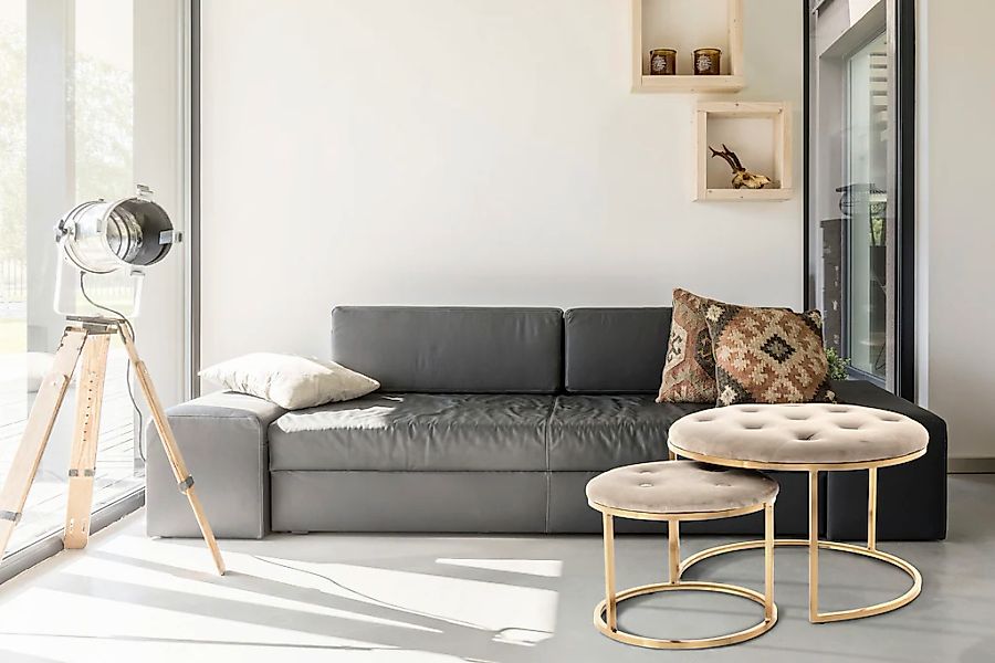 Kayoom Sitzhocker "Hocker Myla 2er-Set, praktisch ineinander schiebbar" Set günstig online kaufen