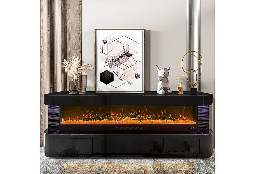 alesvelt TV-Schrank Luxus Sideboard FLAMORA Kamin Funktion LED 180cm (180X4 günstig online kaufen