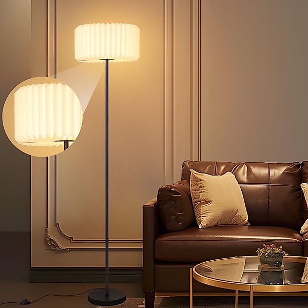 Nettlife Stehlampe Wohnzimmer Vintage G9 Weiß günstig online kaufen