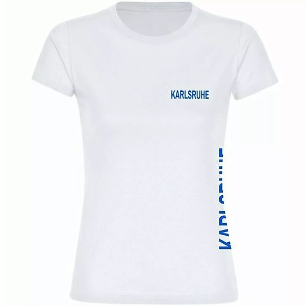 multifanshop T-Shirt Damen Karlsruhe - Brust & Seite - Frauen günstig online kaufen