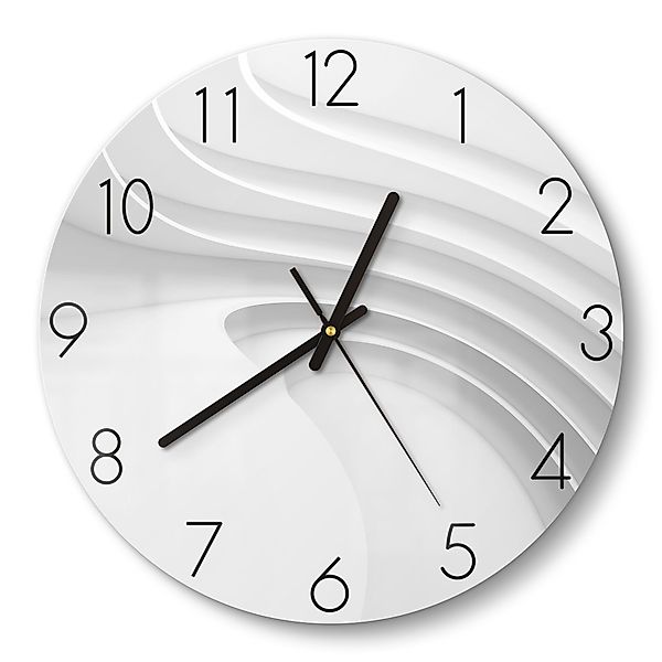 DEQORI Wanduhr 'Fließende Lamellenlinien' (Glas Glasuhr günstig online kaufen
